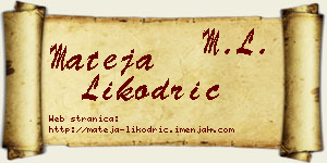 Mateja Likodrić vizit kartica